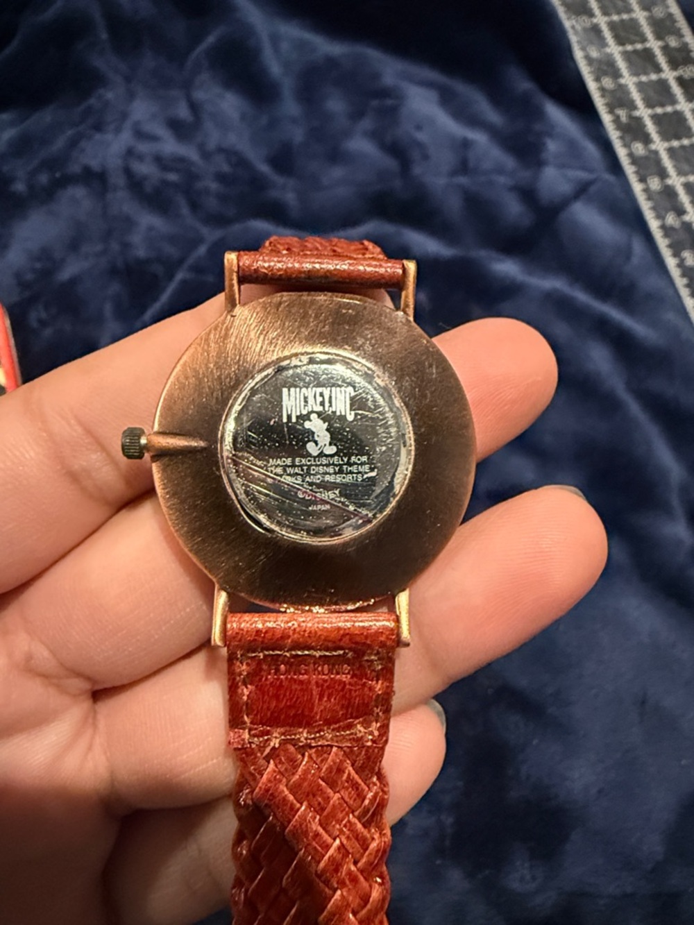 Vintage Disney Mickey Mouse Braided Leather Strap Watch - Picture 6 of 7